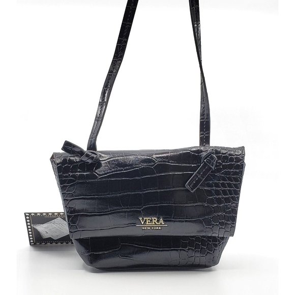 Vera New York Handbags - New Vera New York Black Women's Genny Vegan